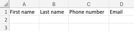 Customer Upload Template